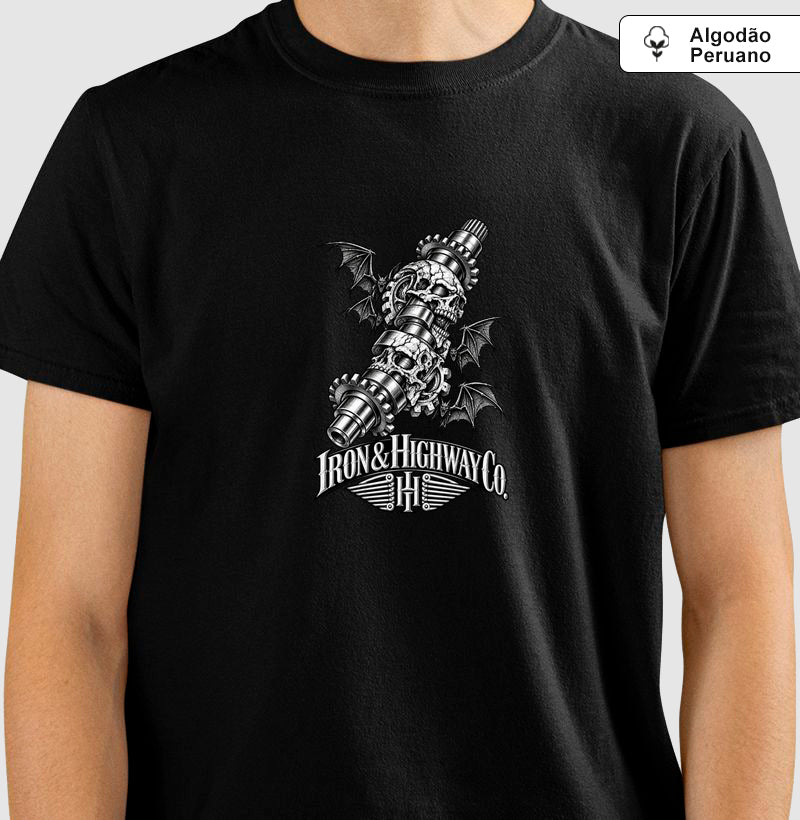 Camiseta Iron Skull Camshaft – Mechanical Darkness | Iron & Highway Co.